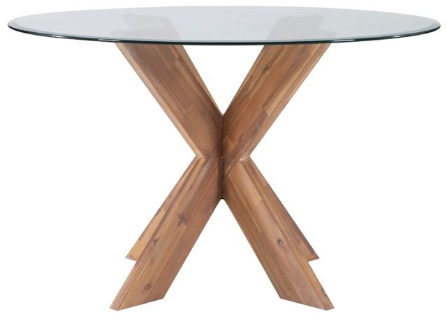 Powell® Auden Glass Top Dining Table with Natural Base-3