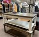 Legends Home Hampton Barnwood Coffee Table with Jasmin White Base-0