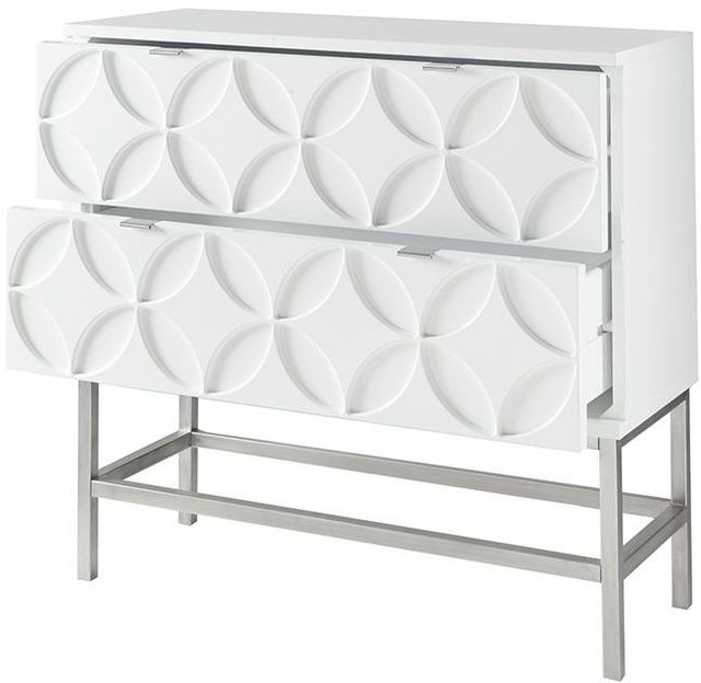 Olliix by Madison Park White Sonata Accent Chest with Two Drawers-2