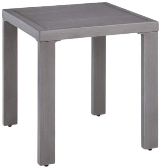 Signature Design by Ashley® Dillon Beach Gray Wooden Outdoor Square End Table-0