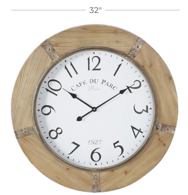 Deco Marche Brown 32'' Wall Clock-3