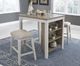 Signature Design by Ashley® Skempton 3-Piece Light Brown/White Counter Height Dining Table Set-3