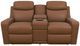 La-Z-Boy® Emmons Oak Leather Power Reclining Loveseat with Console, Headrest and Lumbar-1