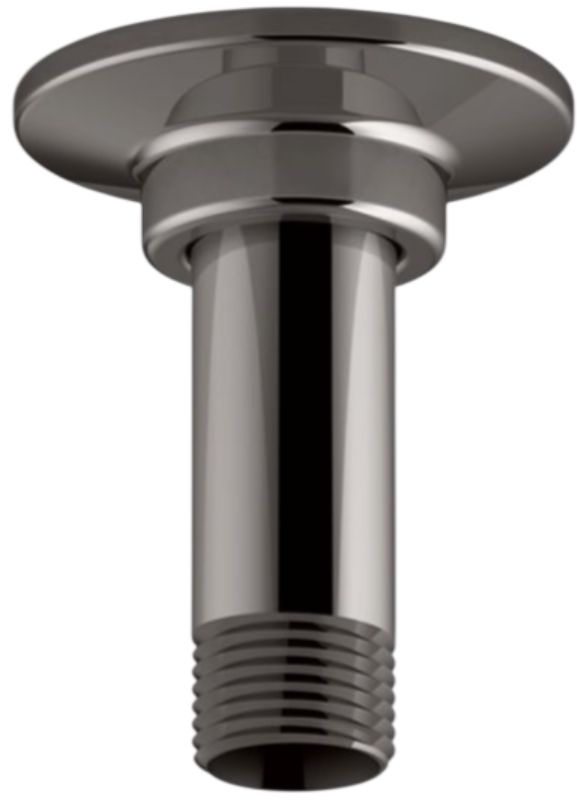 KOHLER® Vibrant Titanium 3" Ceiling-Mount Single-Function Rainhead Arm and Flange-0