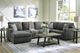 Signature Design by Ashley® Edenfield 3-Piece Charcoal Left-Arm Facing Sectional and Chaise-4