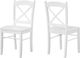 Monarch Specialties Inc. 2-Piece White Cross-Back Side Chair Set-1