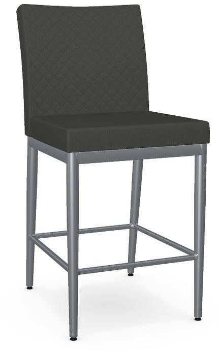 Amisco Monroe Non-Swivel Quilted Counter Stool-0