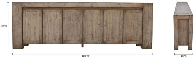 Nest Home Collections Maxwell II Old Wood Long Cabinet-2