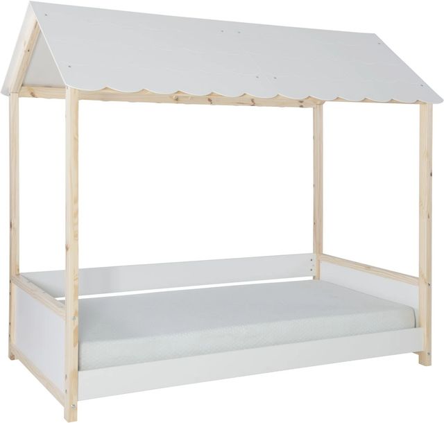 Powell® Kimberly White Twin Youth Canopy Bed-0
