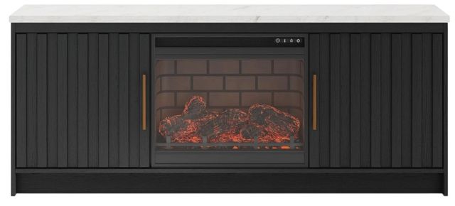 Signature Design by Ashley® Cadmori Black/White TV Stand with Electric Fireplace-2