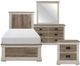 Mazin Furniture Arcadia 4 Piece White/Weathered Gray Twin Bedroom Set-0