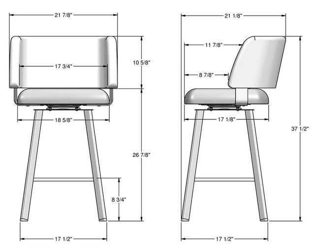 Amisco Customizable Easton Swivel Counter Stool-1