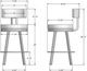 Amisco Customizable Barry Swivel Counter Stool-2