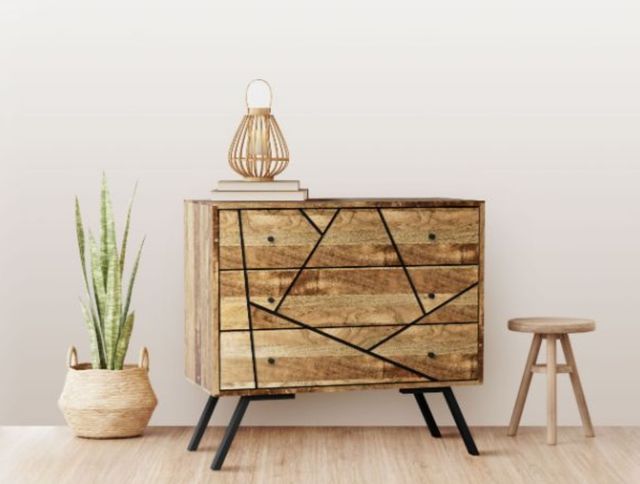 Jaipur Furniture Amar Brown 3-Drawer Chest-2