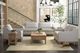 International Furniture Direct Samba Oyster/Rich Brown Loveseat-1