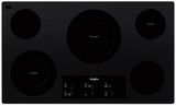 Whirlpool® 36" Black Electric Cooktop
