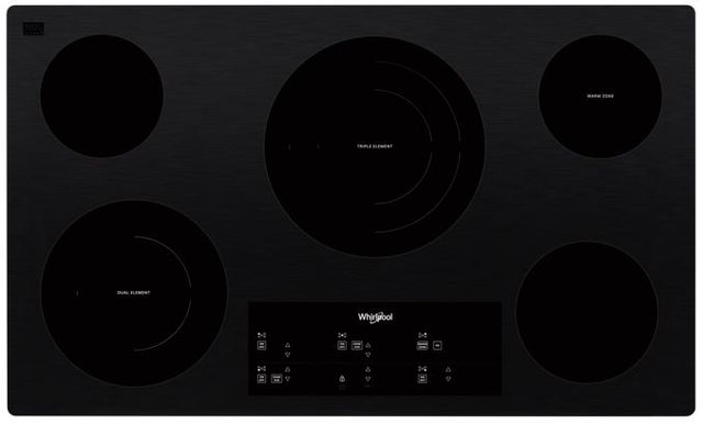 Whirlpool® 36" Black Electric Cooktop-0