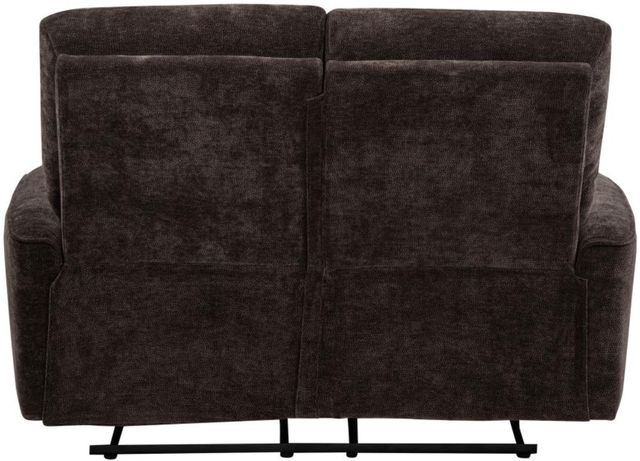 Coaster® Navarro Dark Brown Chenille Upholstered Manual Recining Loveseat-3
