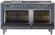Ilve® Nostalgie II Series 60" Blue Grey Pro Style Dual Fuel Range-1