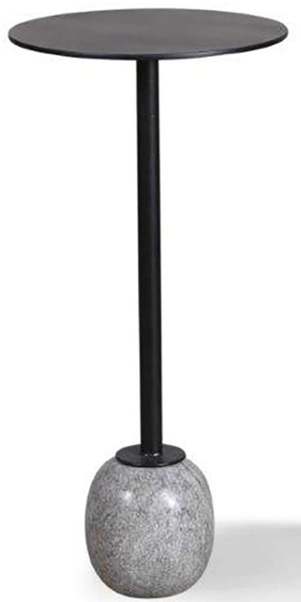 Parker House® Crossings Serengeti Black Iron Accent Table with Marble Base -0