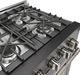 Unique® Appliances Classic Retro 30" Matte Black Slide-In Propane Gas Range-5