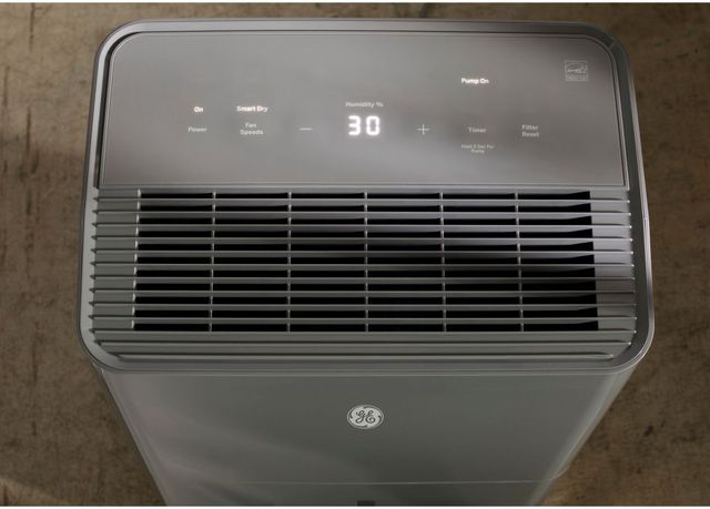 GE® 50 Pint Grey Portable Dehumidifier-1