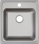 Elkay Lustertone® Classic Lustrous Satin 19-1/2" x 22" x 6" 1-Hole Single Bowl Drop-In ADA Sink-1