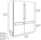 ZLINE 72" 39.6 Cu. Ft. Satin Stainless Steel Built In French Door Refrigerator-2