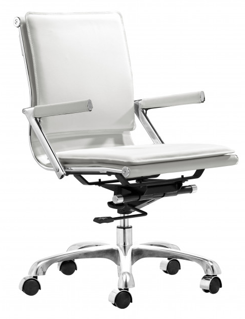 Zuo® Modern Lider Plus White Office Chair-0