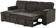 Furniture of America® Ines 2-Piece Dark Gray L-Shaped Pullout Sleeper Sectional and Reversible Chaise-0