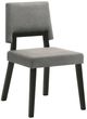 Armen Living Channell 4-Piece Black/Charcoal Upholstered Wood Dining Chair Set-0