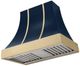 AGA Cascade 36" Indigo Wall Mounted Range Hood with Brushed Brass Trim-0