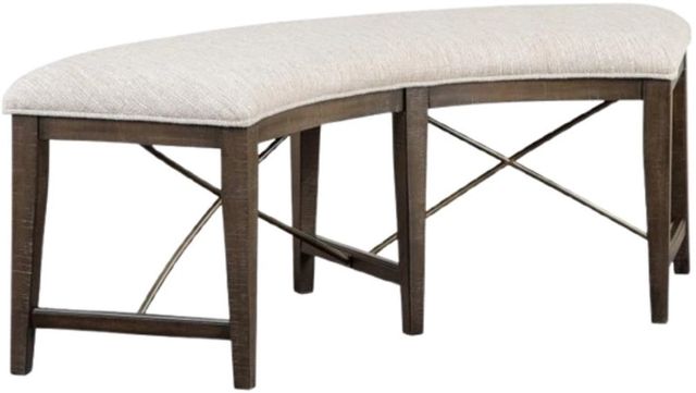 Magnussen Home® Westley Falls Baja Fog/Graphite Curved Bench-0