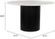 Zuo® Modern Izola Black/White Dining Table-1