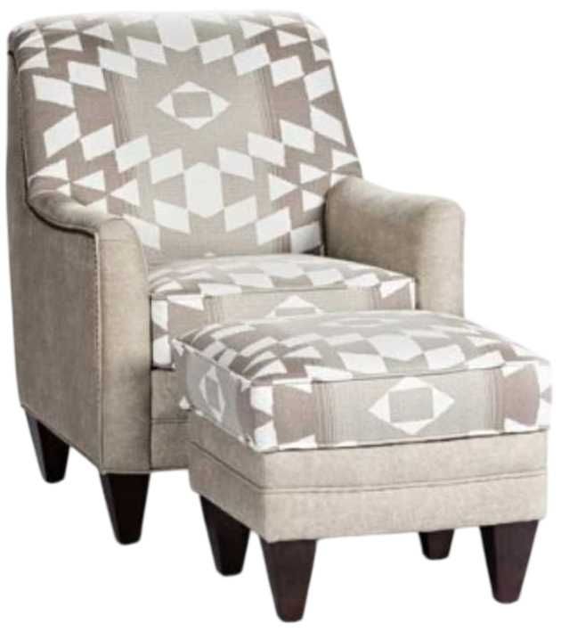 Marshfield Furniture Tate Gray/White Ottoman-1