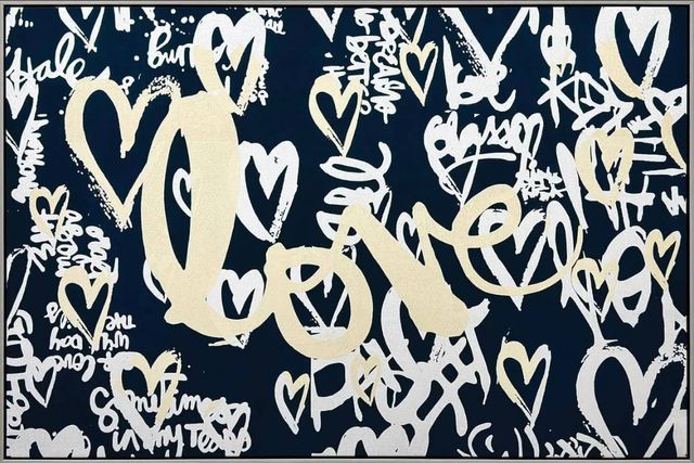 Classy Living Outspoken Urban Graffiti Love Script Wall Art-0