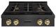 ZLINE Autograph Edition Paramount 30" Black Satin Stainless Steel Gas Rangetop with 4 Brass Burners and Porcelain Cooktop in Champagne Bronze Accents -0