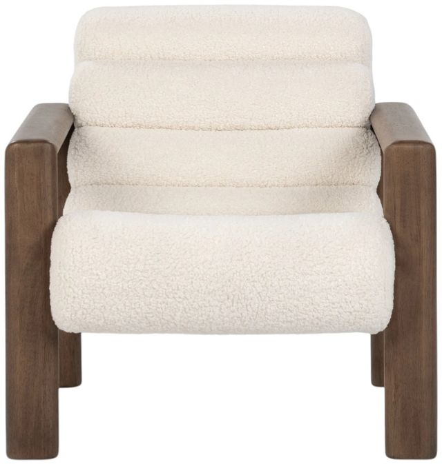 Classic Home Dahlia Ivory Fleece Accent Chair-2