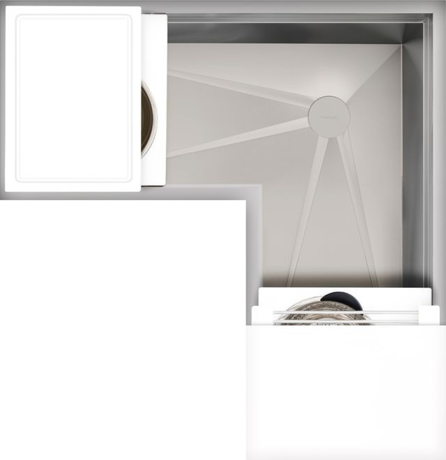 The Galley® Designer White Resin Ideal Corner Workstation 4X4C with Five Tool Culinary Kit-0