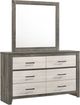 Crown Mark Rhett Gray/White Dresser-4