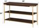 ACME Furniture Eschenbach Cherry Sofa Table with Gold Frame-2