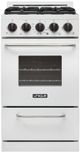 Unique® Appliances Classic 20" White Freestanding Liquid Propane Gas Range-0