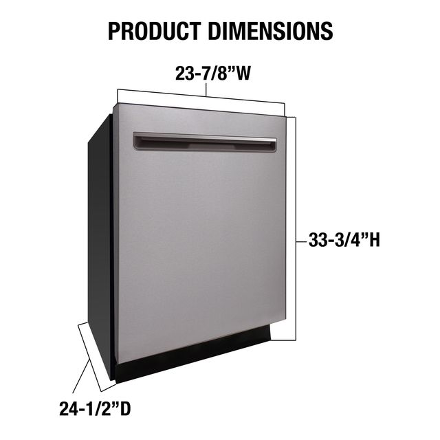 Brama 24" Stainless Steel Top Control Built In Dishwasher-1