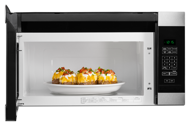 Amana® 1.6 Cu. Ft. Black on Stainless Over The Range Microwave-7