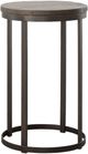 Elements International Frederick Tobacco End Table with Black Base-0