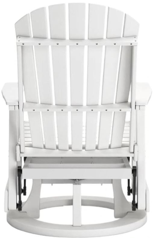 Signature Design by Ashley® Hyland Wave White Outdoor Swivel Glider Chair-3