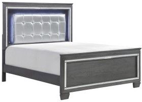 Mazin Furniture Allura Gray Queen Bed-1