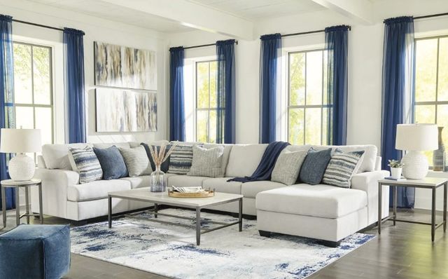 Benchcraft® Lowder 5-Piece Stone Right-Arm Facing Sectional and Chaise-2