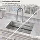 Forno Acqua MultiSINK Stainless Steel 10" Dual Mount Double Bowl Sink with Waterfall Faucet-2