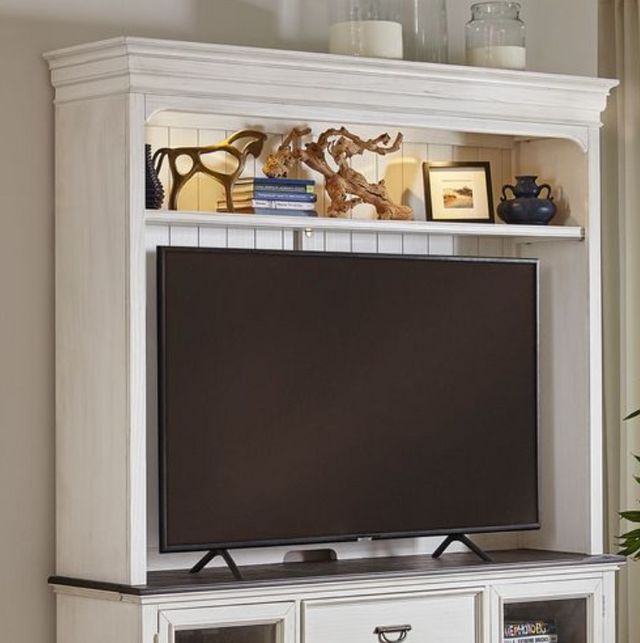 Liberty Furniture Allyson Park Charcoal/Wirebrushed White Entertainment Hutch-6